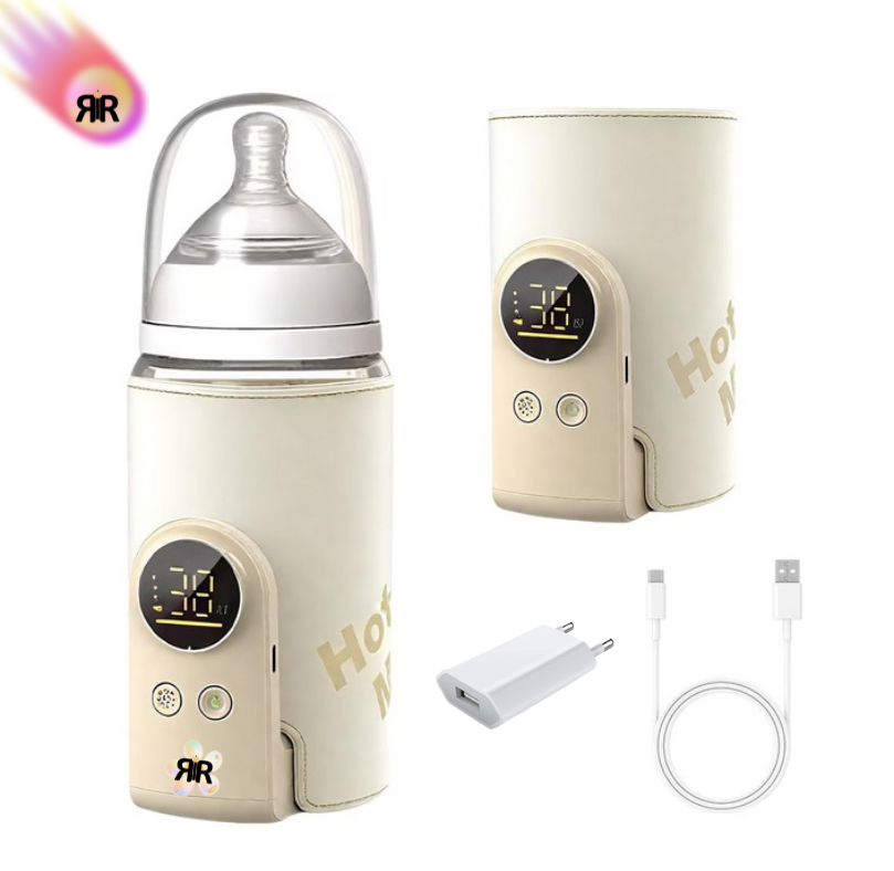 Incalzitor Biberon portabil, inteligent RIR@ Hot Milk Pro, 10.000 mAh, Display LED