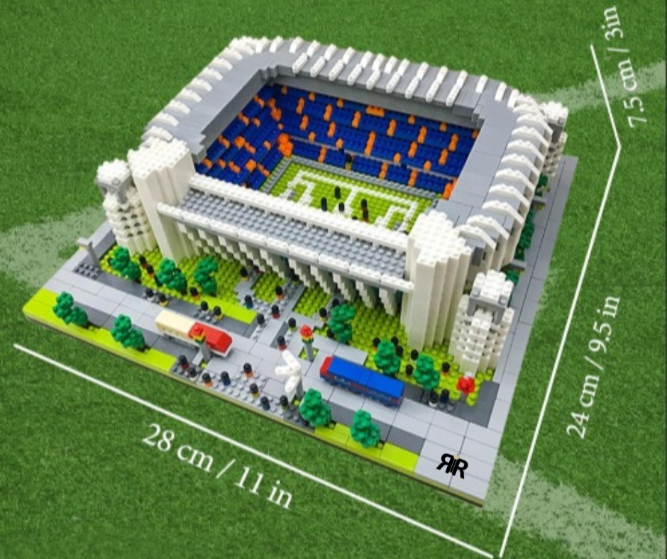 Set de construcție 3D, RIR, Stadion Santiago Bernabeu, 3823 piese, multicolor, 28x24x8cm