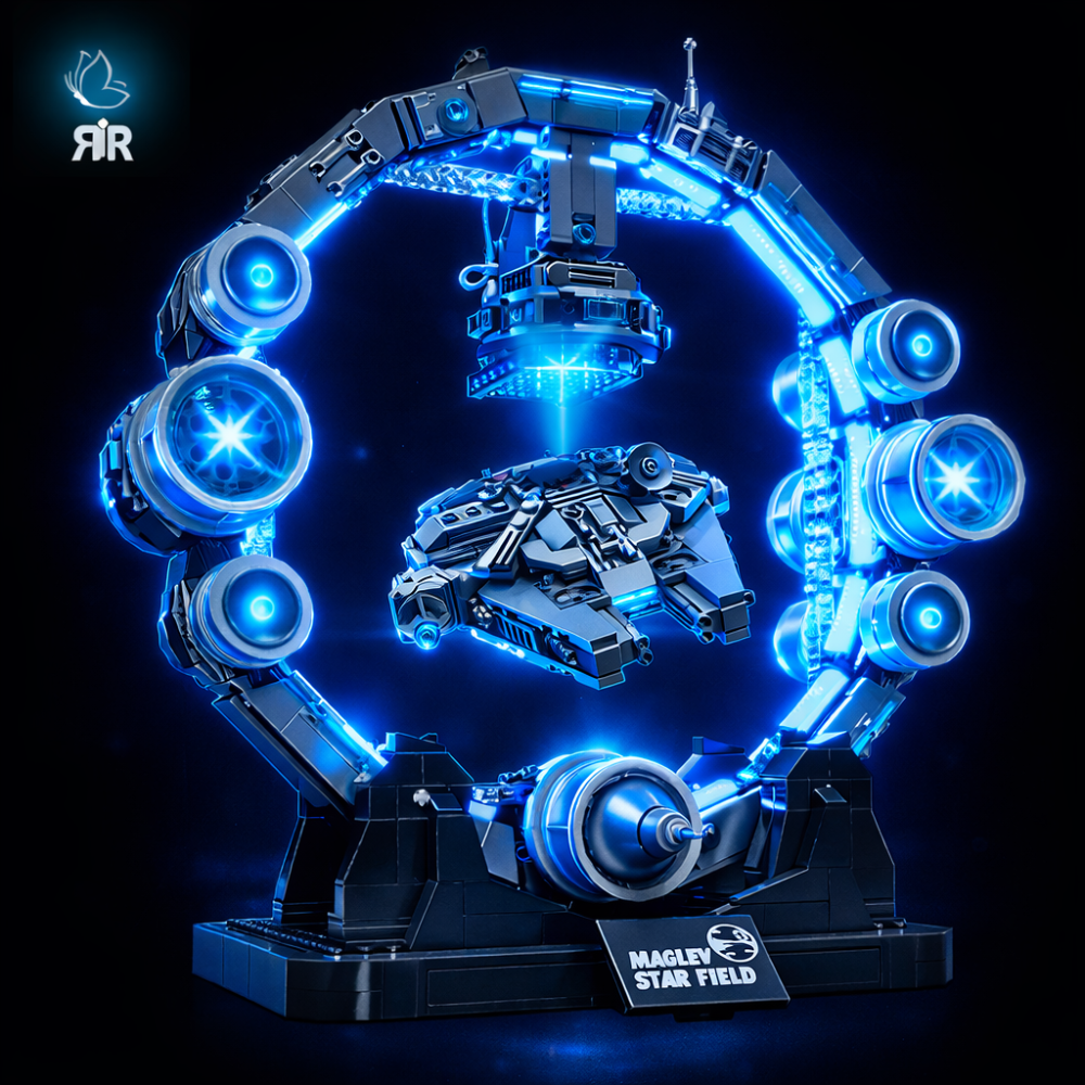 Set de Constructie SF, Nava Spatiala, Levitare Magnetica by RIR@, cu led