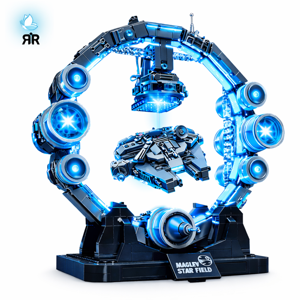 Set de Constructie SF, Nava Spatiala, Levitare Magnetica by RIR@, cu led