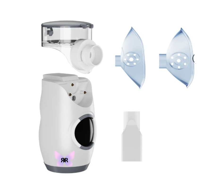 Aparat de Aerosoli Profesional RIR@ MY-135B Pro – Nebulizator cu Tehnologie Mesh Ultrasonica, Validat Clinic- Astm, Bronsita, Alergii