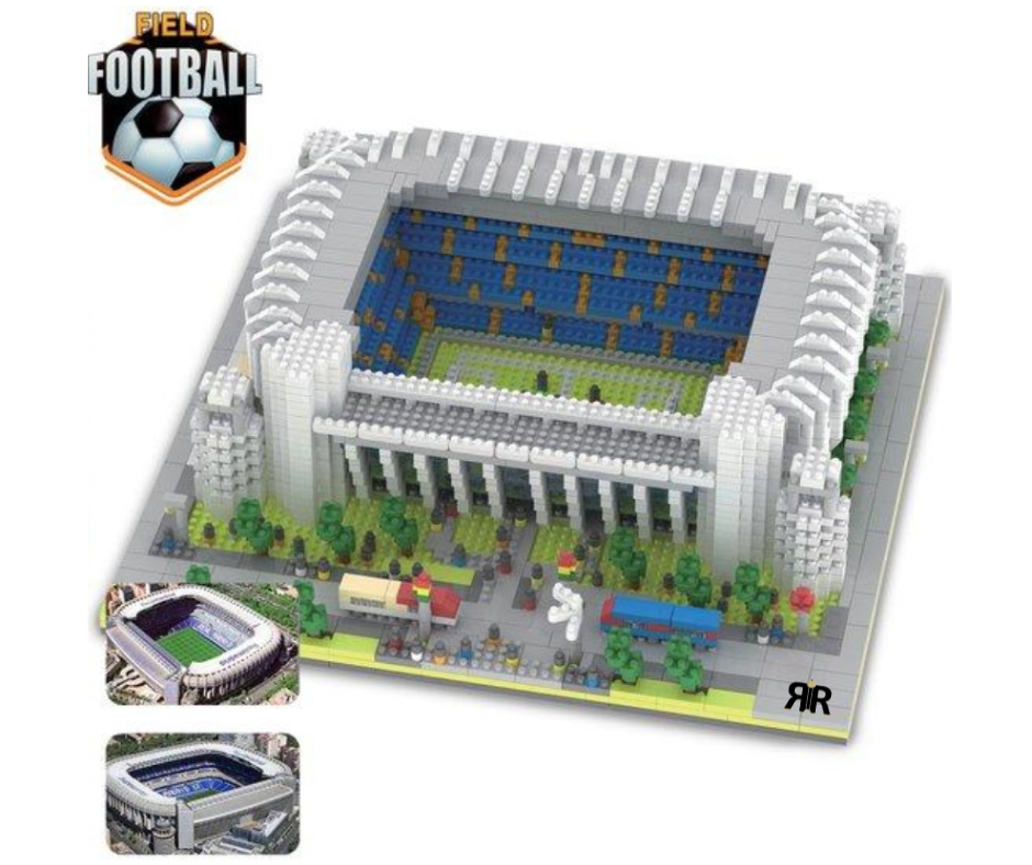 Set de construcție 3D, RIR, Stadion Santiago Bernabeu, 3823 piese, multicolor, 28x24x8cm