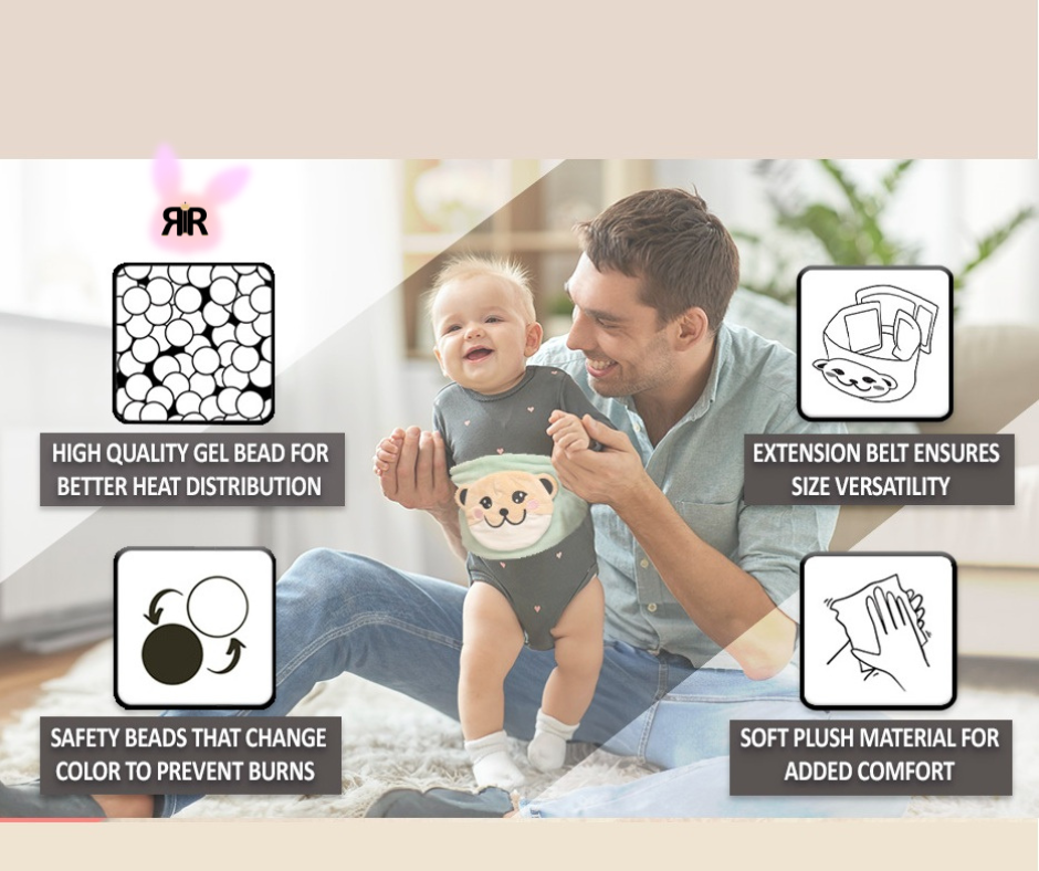 Centura termica multifunctionala 2-in-1 RIR®– ANTICOLICI, ANTIFEBRA, ANTIDURERE