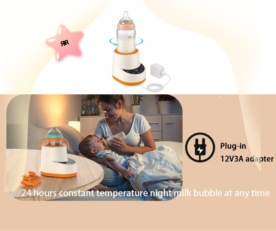 Aparat Automat Preparare Lapte Bebeluși RIR Baby MilkTech, Mixer Inteligent Anticolici, Control Digital, 3 viteze de amestecare