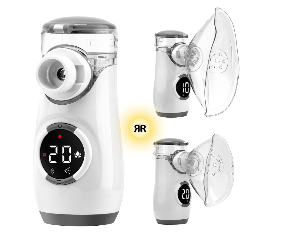 Aparat de Aerosoli Profesional RIR@ MY-135B Pro – Nebulizator cu Tehnologie Mesh Ultrasonica, Validat Clinic- Astm, Bronsita, Alergii