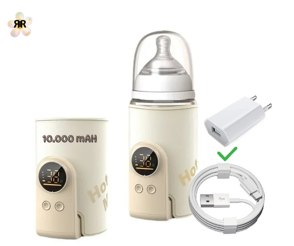 Incalzitor Biberon portabil, inteligent RIR@ Hot Milk Pro, 10.000 mAh, Display LED