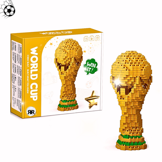 Cupa Mondiala – Set de Constructie Premium by RIR@ ~900 Micropiese, Trofeu Iconic 3D