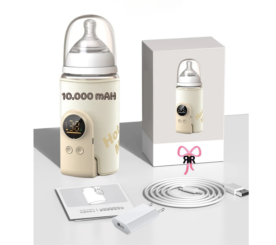 Incalzitor Biberon portabil, inteligent RIR@ Hot Milk Pro, 10.000 mAh, Display LED