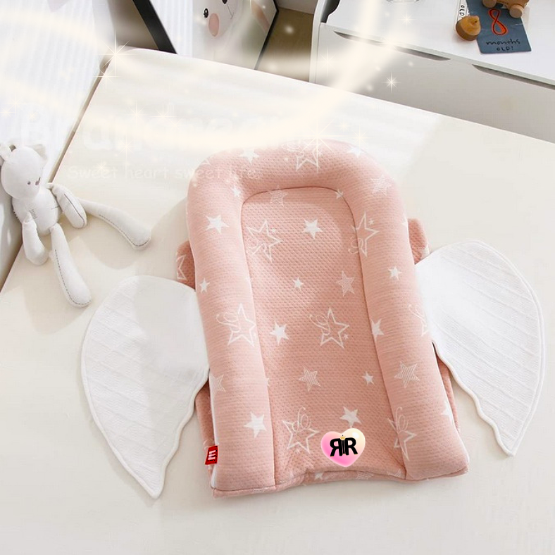 Sac de dormit multifunctional pentru bebelusi, Ingeras RIR@ – 100% bumbac organic – roz cu stelute