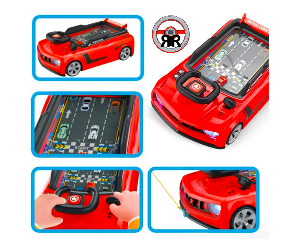 Joc interactiv Ferrari - RIR®, simulator curse de masini, cu volan, frana si acceleratie