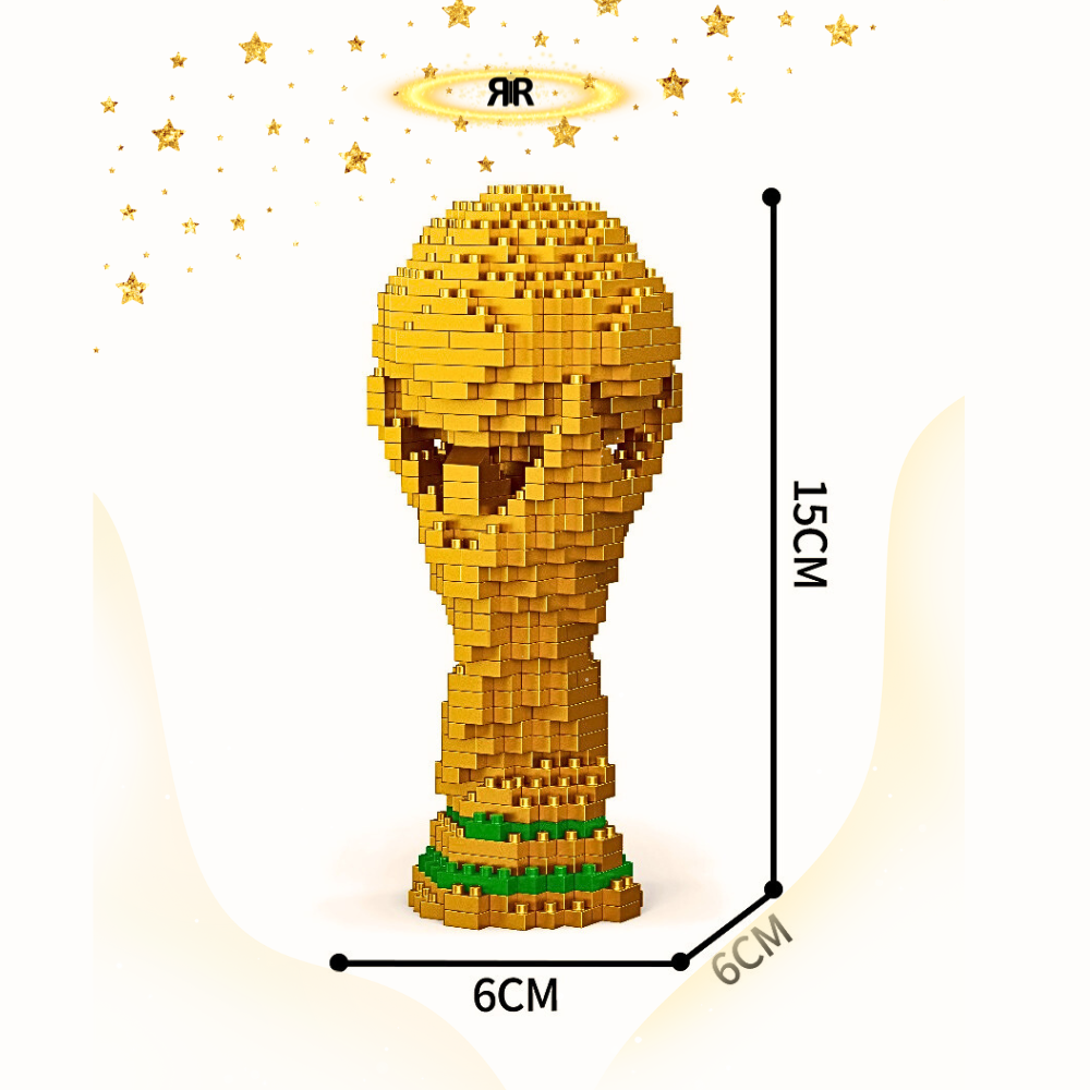 Cupa Mondiala – Set de Constructie Premium by RIR@ ~900 Micropiese, Trofeu Iconic 3D