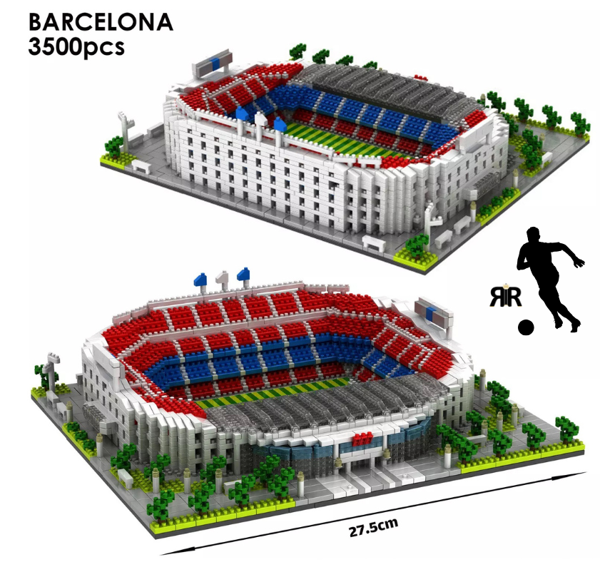 Set blocuri de constructie RIR®, Stadion Camp Nou – FC Barcelona, 3500 piese
