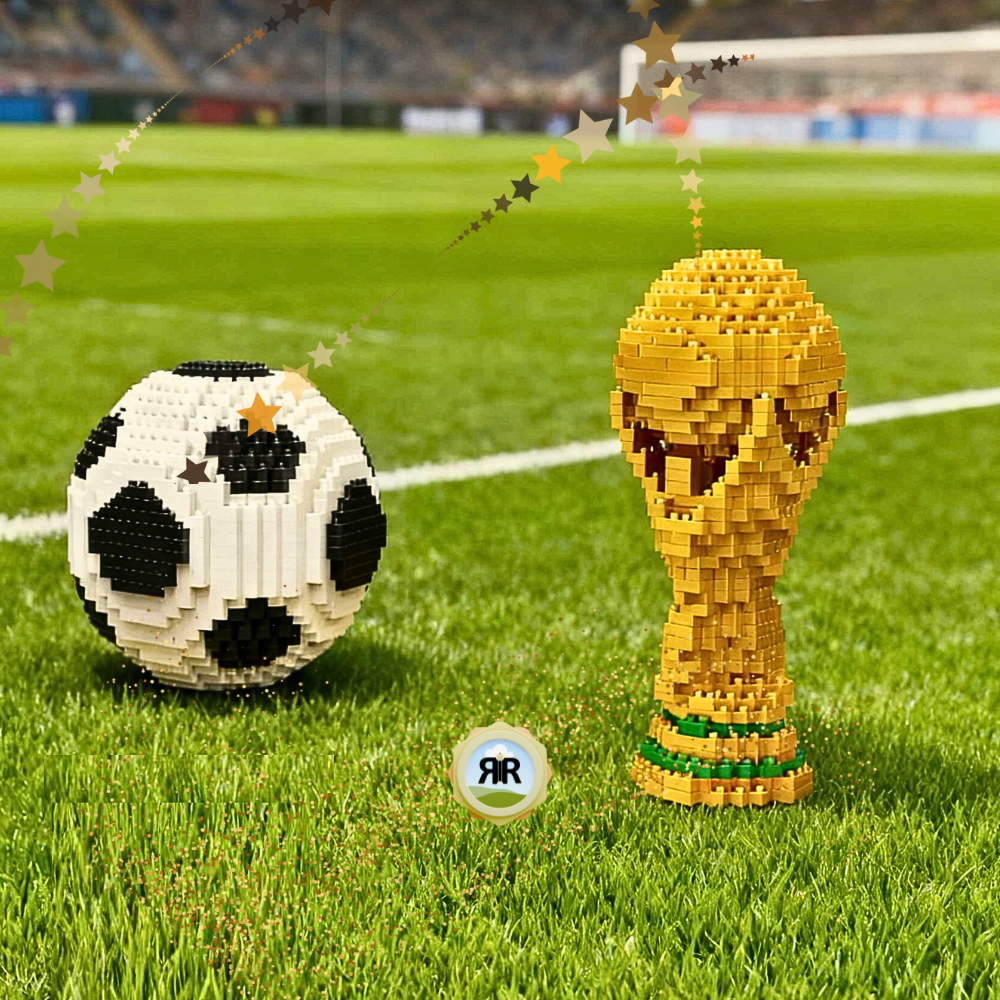 Cupa Mondiala – Set de Constructie Premium by RIR@ ~900 Micropiese, Trofeu Iconic 3D