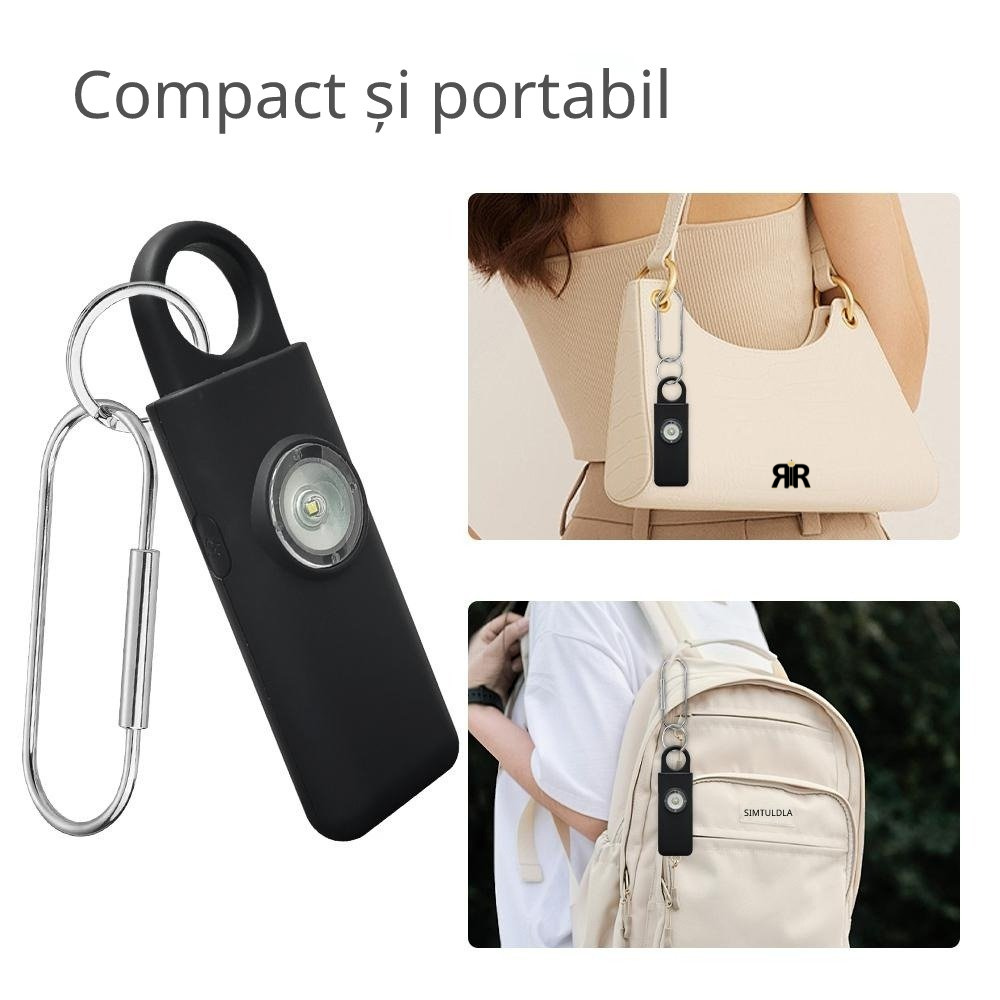 Alarma personala de siguranta RIR, 130 dB, apel automat, localizare GPS, Bluetooth, Copii, Adulti si Varstnici
