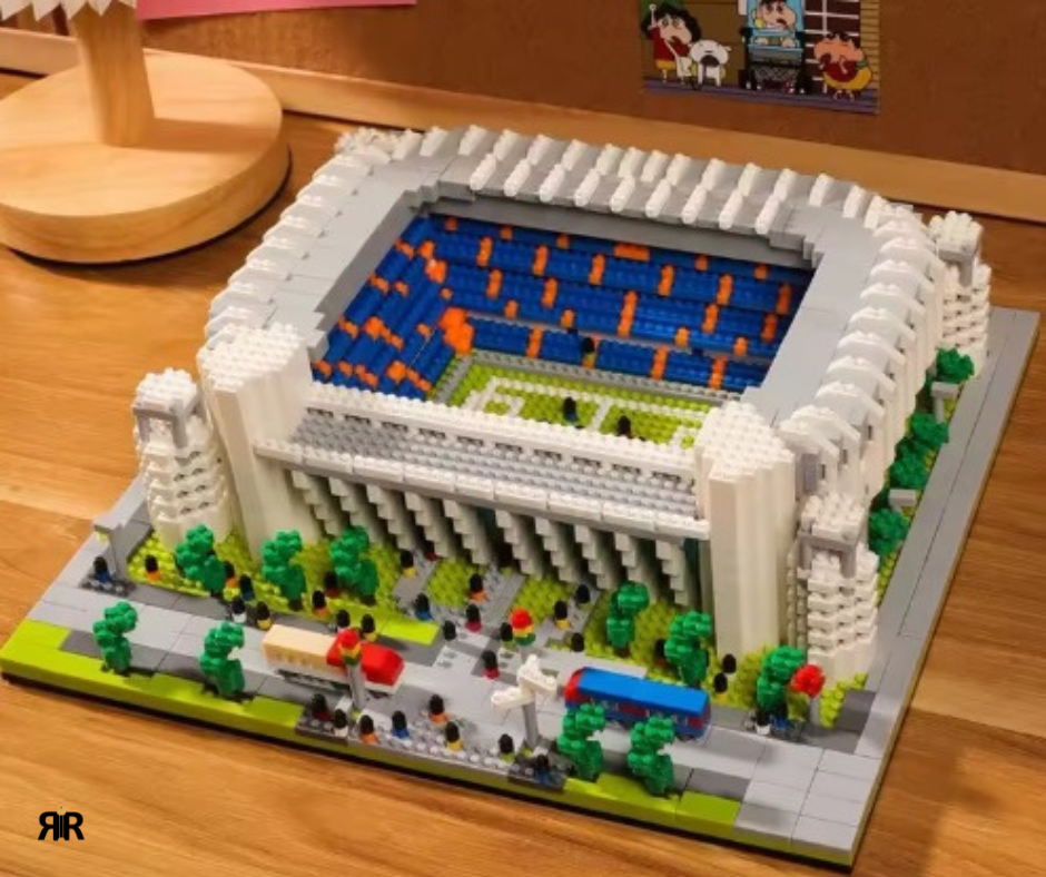 Set de construcție 3D, RIR, Stadion Santiago Bernabeu, 3823 piese, multicolor, 28x24x8cm