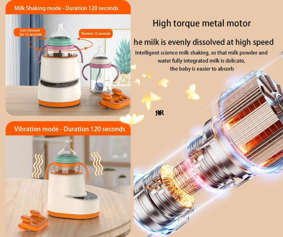 Aparat Automat Preparare Lapte Bebeluși RIR Baby MilkTech, Mixer Inteligent Anticolici, Control Digital, 3 viteze de amestecare