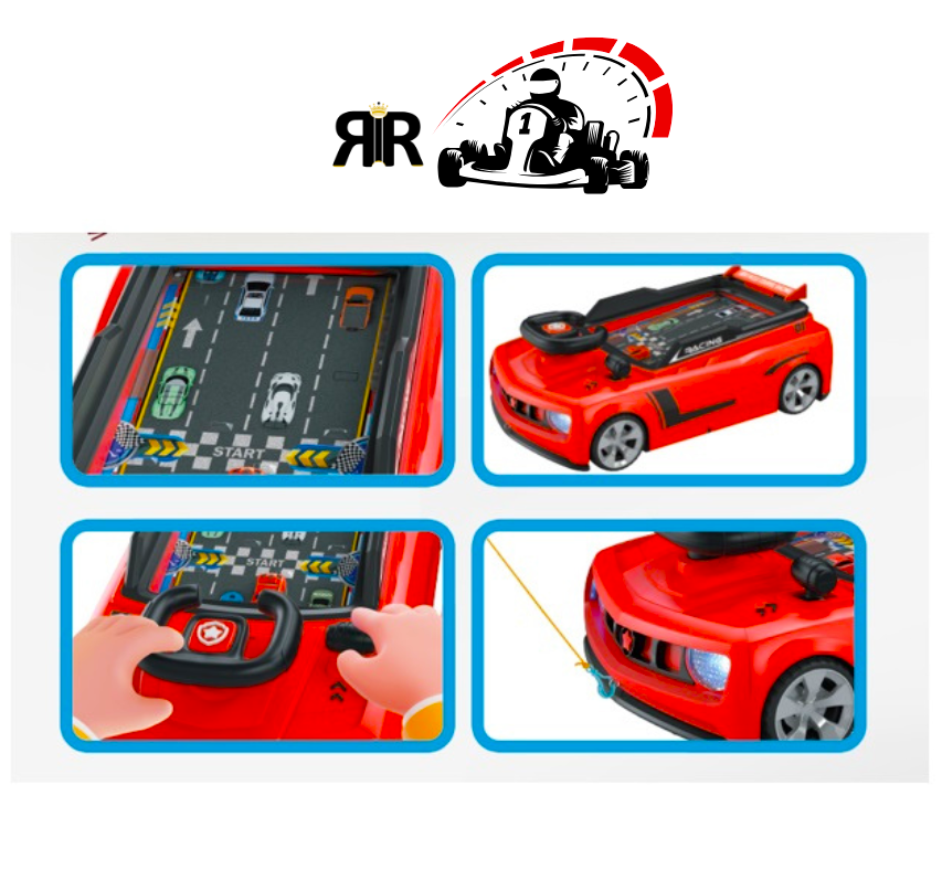 Joc interactiv Ferrari - RIR®, simulator curse de masini, cu volan, frana si acceleratie