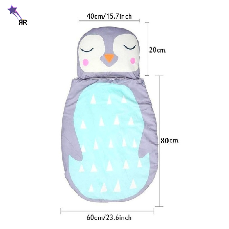 Sac de dormit si paturica pentru copii RIR@, 100x60 cm, bumbac tip matase, respirabil, antibacterian, cu capse si fermoar, turcoaz
