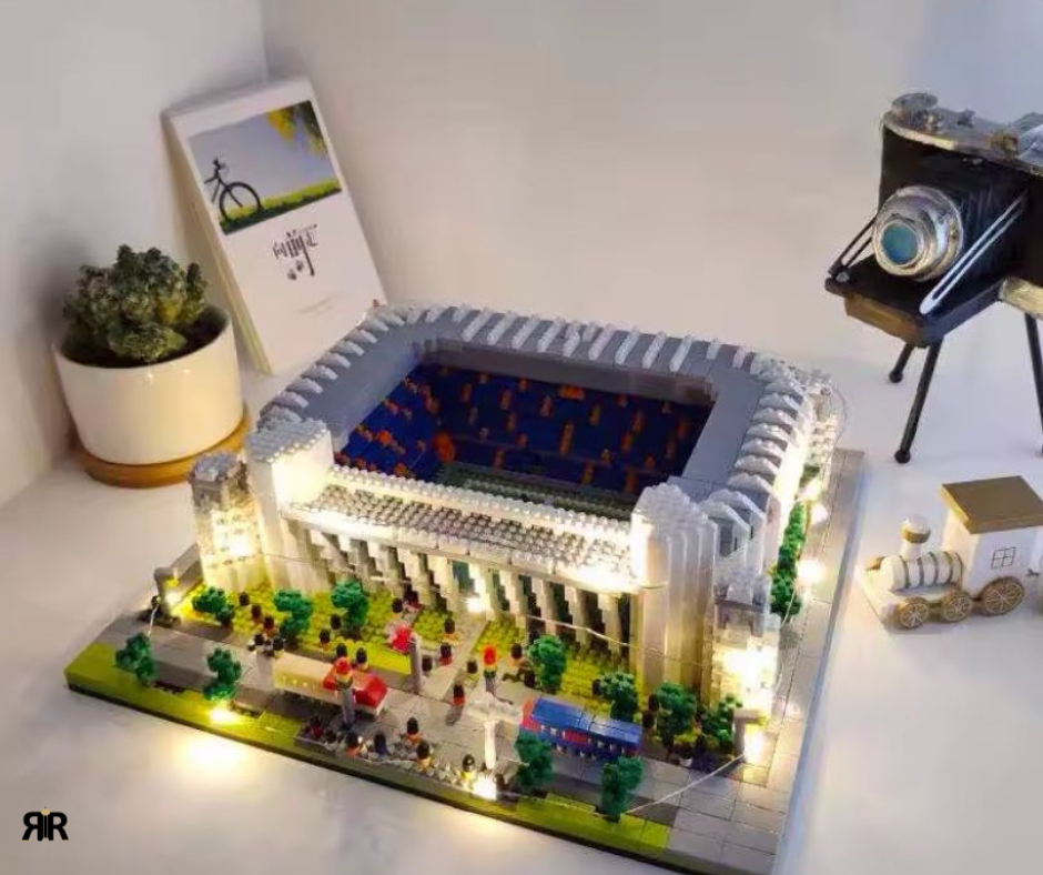 Set de construcție 3D, RIR, Stadion Santiago Bernabeu, 3823 piese, multicolor, 28x24x8cm