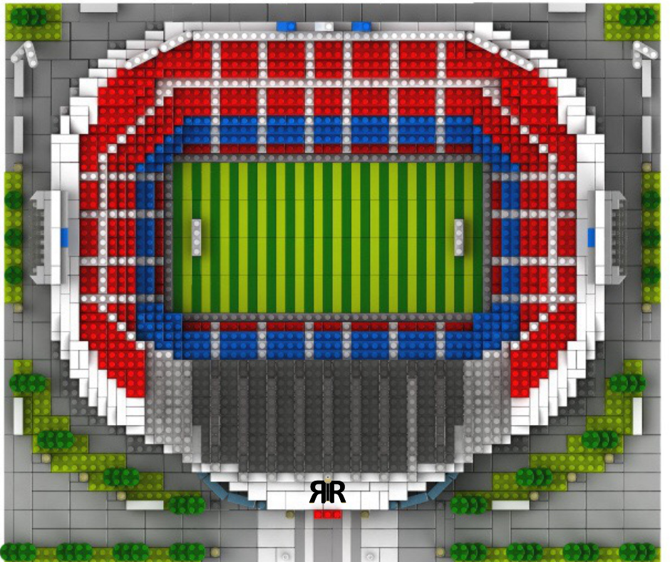 Set blocuri de constructie RIR®, Stadion Camp Nou – FC Barcelona, 3500 piese