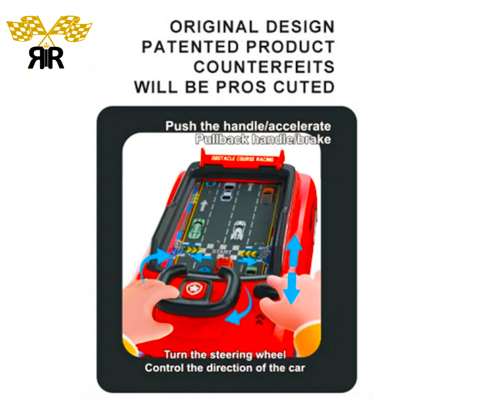 Joc interactiv Ferrari - RIR®, simulator curse de masini, cu volan, frana si acceleratie