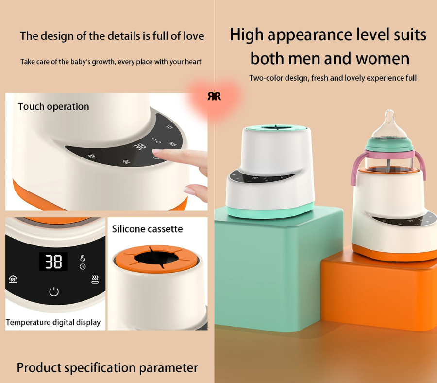 Aparat Automat Preparare Lapte Bebeluși RIR Baby MilkTech, Mixer Inteligent Anticolici, Control Digital, 3 viteze de amestecare