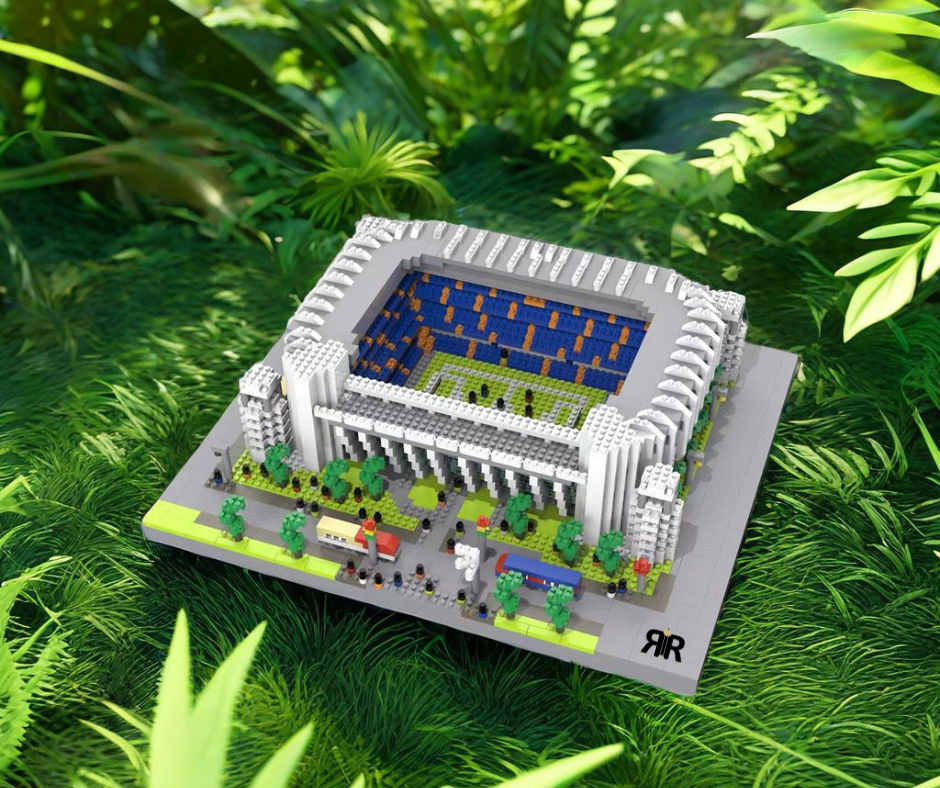Set de construcție 3D, RIR, Stadion Santiago Bernabeu, 3823 piese, multicolor, 28x24x8cm