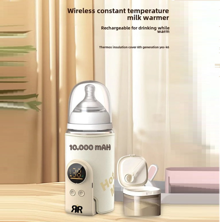 Incalzitor Biberon portabil, inteligent RIR@ Hot Milk Pro, 10.000 mAh, Display LED