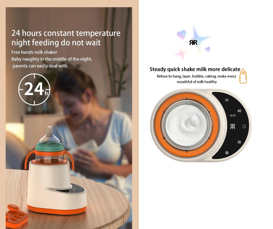 Aparat Automat Preparare Lapte Bebeluși RIR Baby MilkTech, Mixer Inteligent Anticolici, Control Digital, 3 viteze de amestecare