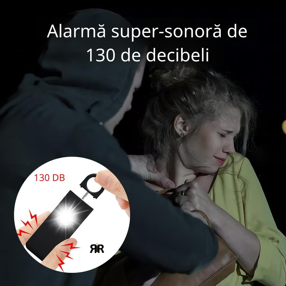 Alarma personala de siguranta RIR, 130 dB, apel automat, localizare GPS, Bluetooth, Copii, Adulti si Varstnici