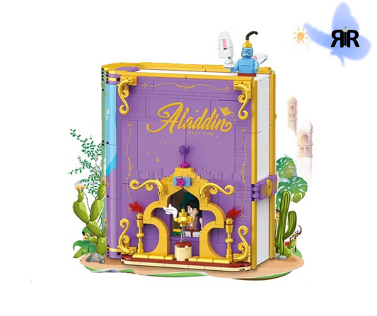 Set blocuri de constructie RIR®, Cartea cu povesti Aladdin, 798 piese