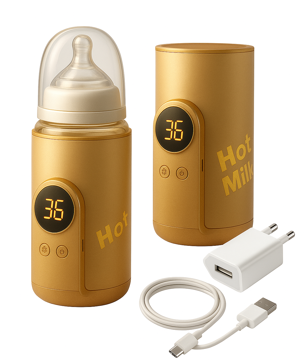 Incalzitor Biberon portabil, inteligent RIR@ Hot Milk Pro, 10.000 mAh, Display LED