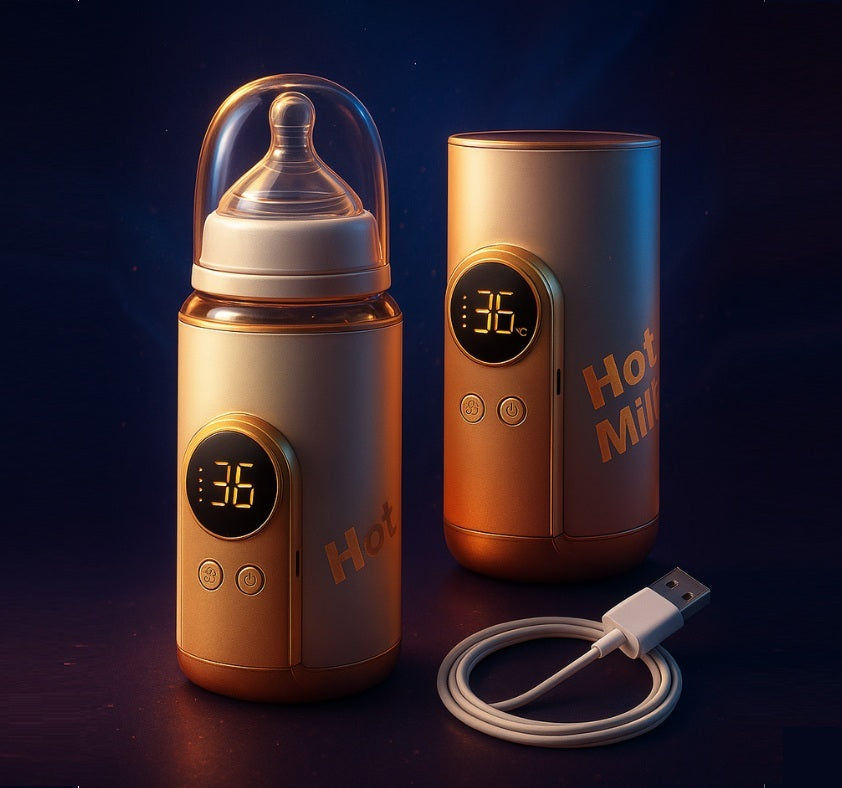 Incalzitor Biberon portabil, inteligent RIR@ Hot Milk Pro, 10.000 mAh, Display LED