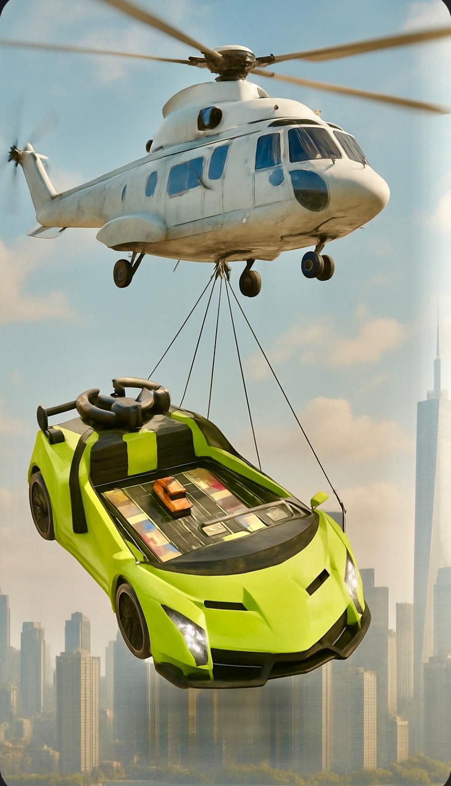 Jucarie Interactiva Masina Lamborghini by RIR@, Simulator de curse cu Lumini, 2–5 ani, cablu USB, verde