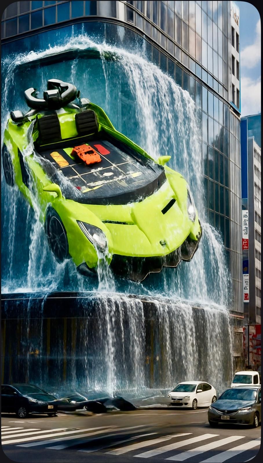 Jucarie Interactiva Masina Lamborghini by RIR@, Simulator de curse cu Lumini, 2–5 ani, cablu USB, verde