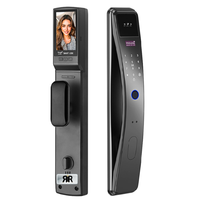 Yala Inteligenta K36 RIR® Wireless – Recunoastere Faciala 3D & Tuya Smart App, Interfon Video, amprenta, cod PIN, card si cheie mecanica