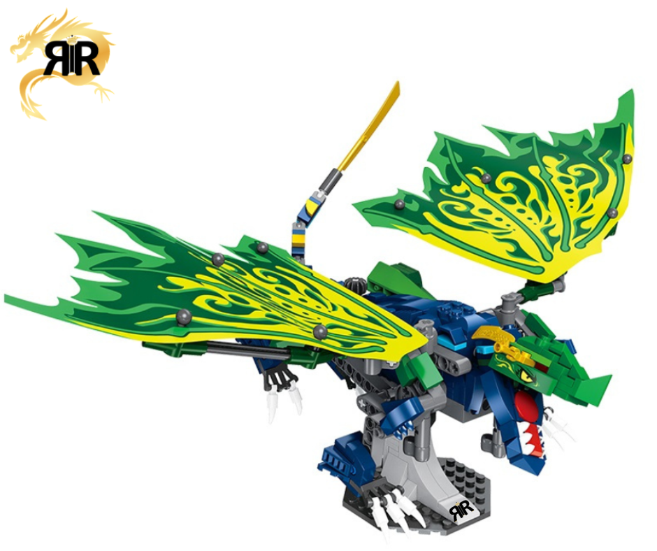 Set blocuri de constructie RIR®, Dragonul Legendar Lloyd, 447 piese