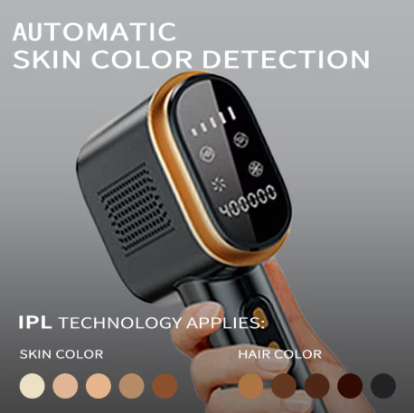 Epilator IPL Profesional 3 in 1 RIR® – Epilare Definitiva, Intinerirea Pielii si Tratarea Acneei, Gri Antracit