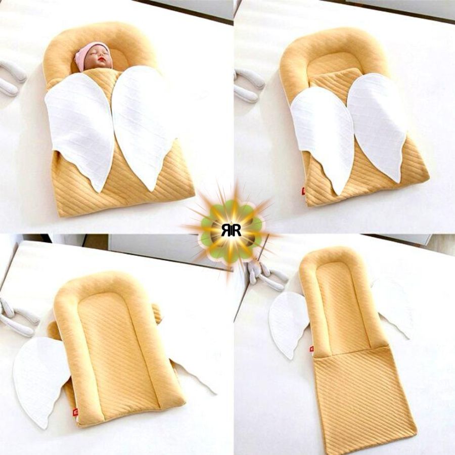 Sac de dormit multifunctional pentru bebelusi, Ingeras RIR@ – 100% bumbac organic, fete si baieti, galben