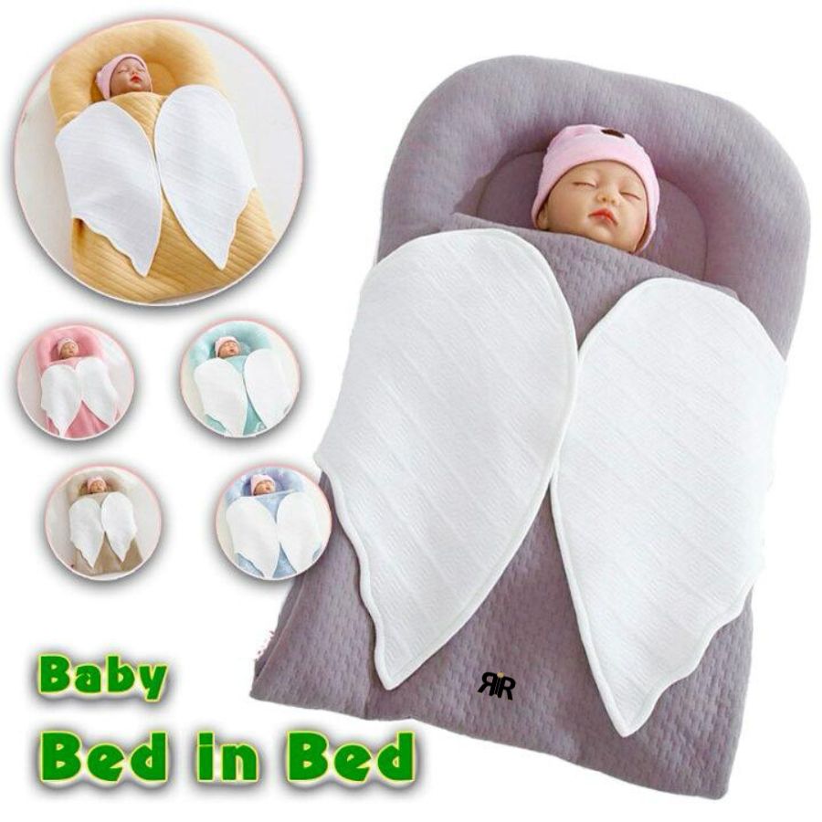 Sac de dormit multifunctional pentru bebelusi, Ingeras RIR@ – 100% bumbac organic, fete si baieti, gri cu litere