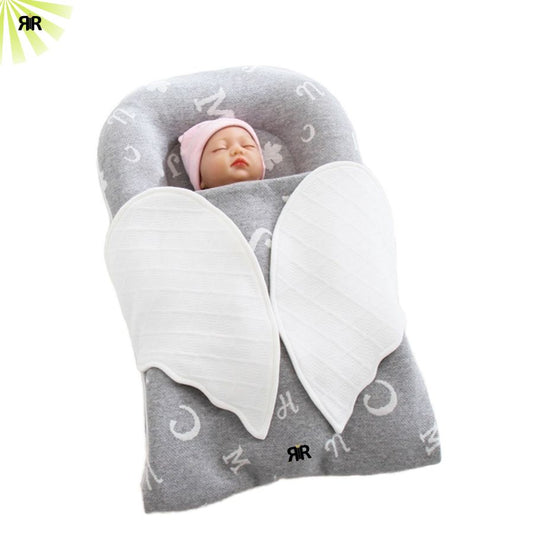 Sac de dormit multifunctional pentru bebelusi, Ingeras RIR@ – 100% bumbac organic, fete si baieti, gri cu litere