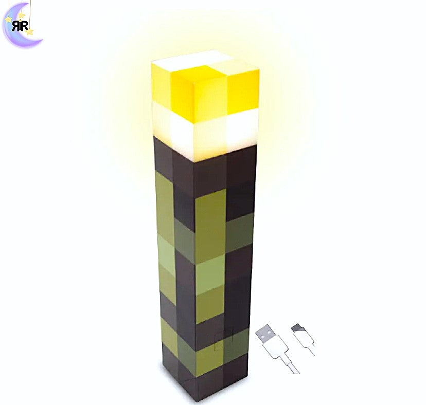 Lampa de veghe Faclia din Lumea Virtuala RIR®, cu lumina led si cablu încărcare USB