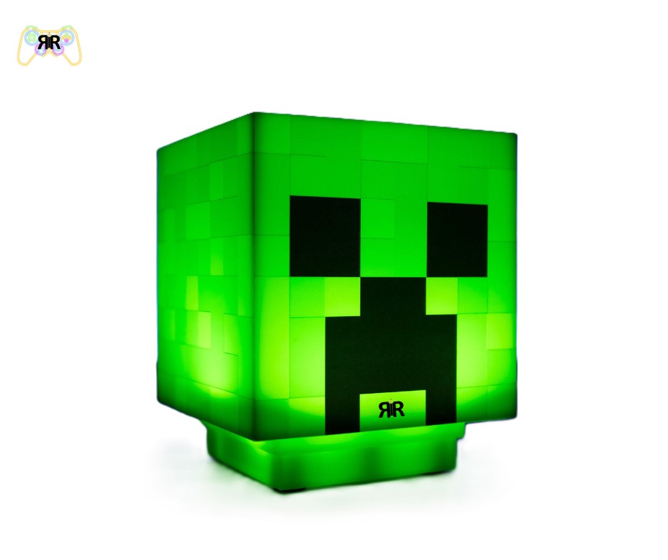 Lampa de veghe Creeper din Lumea Virtuala RIR®, cu lumina led si cablu incarcare USB