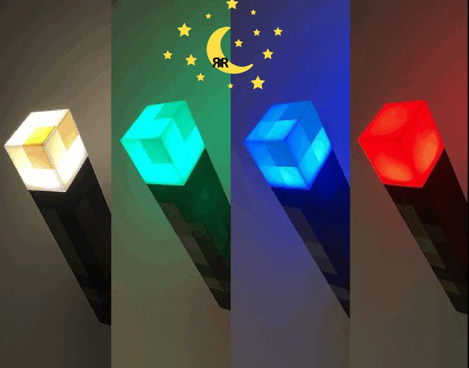 Lampa de veghe Faclia din Lumea Virtuala RIR®, cu lumina led si cablu încărcare USB
