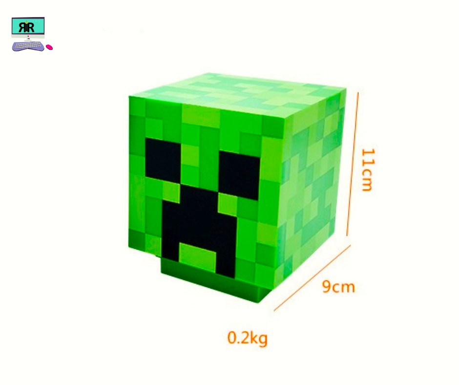 Lampa de veghe Creeper din Lumea Virtuala RIR®, cu lumina led si cablu incarcare USB