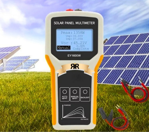 Multimetru Digital pentru Panouri Solare EY1600W RIR®– Masurare MPPT, Putere 5-1600W, Tensiune 12-60V, Curent 0-60A
