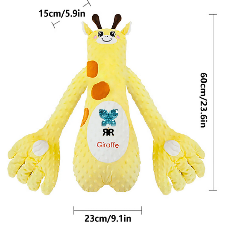 Perna Inteligenta RIR® cu Functie de Bataie Usoara si Terapie Anti-Colici, Telecomanda, USB, Girafa