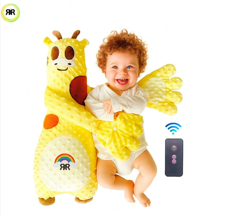 Perna Inteligenta RIR® cu Functie de Bataie Usoara si Terapie Anti-Colici, Telecomanda, USB, Girafa