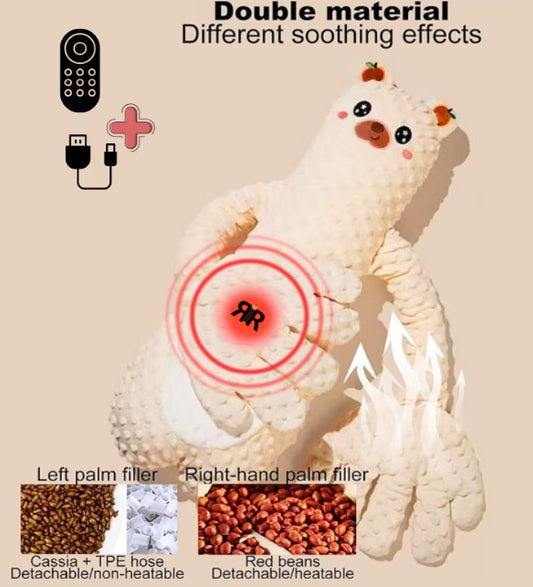 Perna Inteligenta Bebelusi RIR® cu Functie de Bataie Usoara si Terapie Anti-Colici, Telecomanda, cablu USB, Ursulet