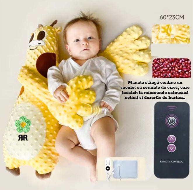 Perna Inteligenta RIR® cu Functie de Bataie Usoara si Terapie Anti-Colici, Telecomanda, USB, Girafa